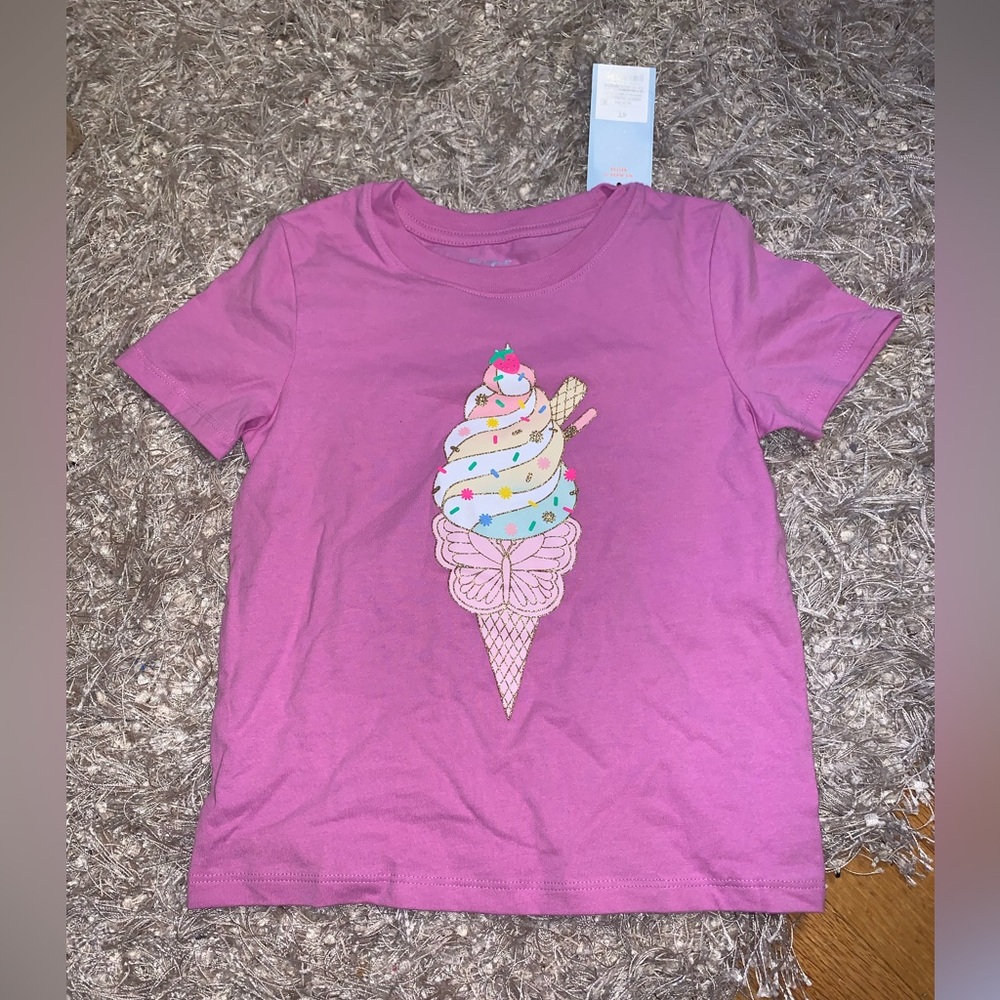 Fuschia Ice Cream Graphic Kids T-Shirt 4T NWT